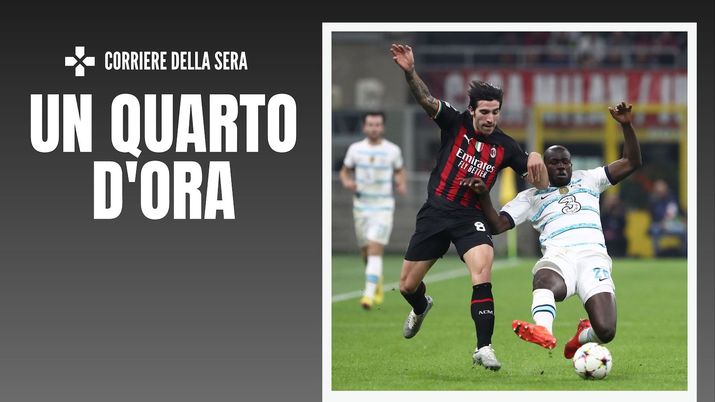 Sandro Tonali AC Milan Milan-Chelsea 0-2 Champions League 2022-2023