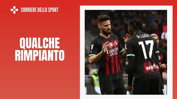 Rafael Leao e Olivier Giroud, attaccanti del Milan