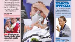 Prima Pagina, La Gazzetta dello Sport: “Ti aspettiamo! Eriksen shock, paura in diretta”