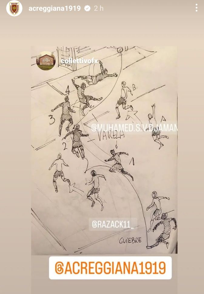 Reggiana, i due gol del derby diventano due vignette: festa grande per il colpo di Cesena- immagine 3