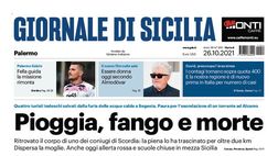 Prima Pagina, Giornale di Sicilia: “Pioggia, fango e morte”