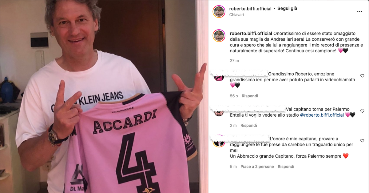 Palermo, Biffi e l’omaggio di Accardi: la bandiera rosa ringrazia così il picciotto