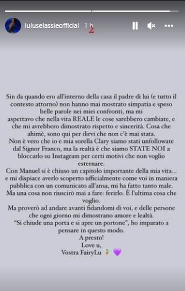 Lulù Selassié: “Lasciata da Bortuzzo con un comunicato. La colpa non è mia: spiego”- immagine 3