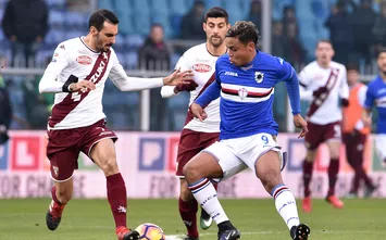 GENOA, ITALY - DECEMBER 04: Luis Muriel of Sampdoria in action during the Serie A match between UC Sampdoria and FC Torino at Stadio Luigi Ferraris on December 4, 2016 in Genoa, Italy. (Photo by Paolo Rattini/Getty Images)