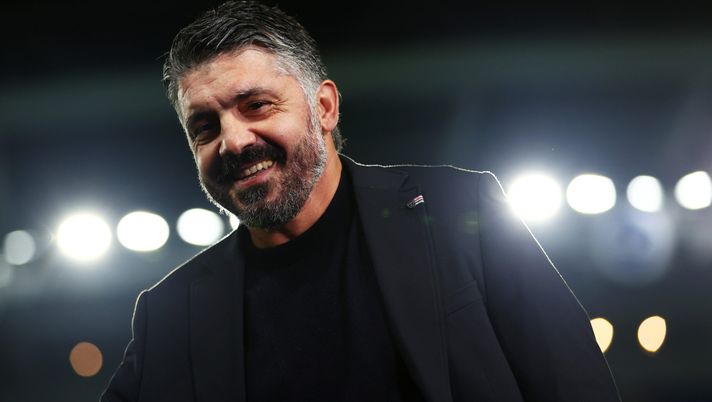 BRIGHTON, ENGLAND - DECEMBER 14: Gennaro Gattuso, Head Coach of Marseille, looks on prior to the UEFA Europa League match between Brighton & Hove Albion v Olympique de Marseille at American Express Community Stadium on December 14, 2023 in Brighton, England. (Photo by Bryn Lennon/Getty Images) Gattuso in Nazionale, Donnarumma: “Molto motivato, faremo grandi cose” - immagine 1