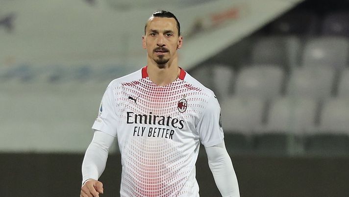 Zlatan Ibrahimovic (attaccante AC Milan), qui durante Fiorentina-Milan 2-3 (Serie A 2020-2021) | News (Getty Images) 