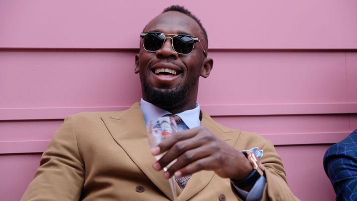 MELBOURNE, AUSTRALIA - NOVEMBER 07: Usain Bolt attends Oaks Day at Flemington Racecourse on November 07, 2019 in Melbourne, Australia. (Photo by Asanka Ratnayake/Getty Images) 