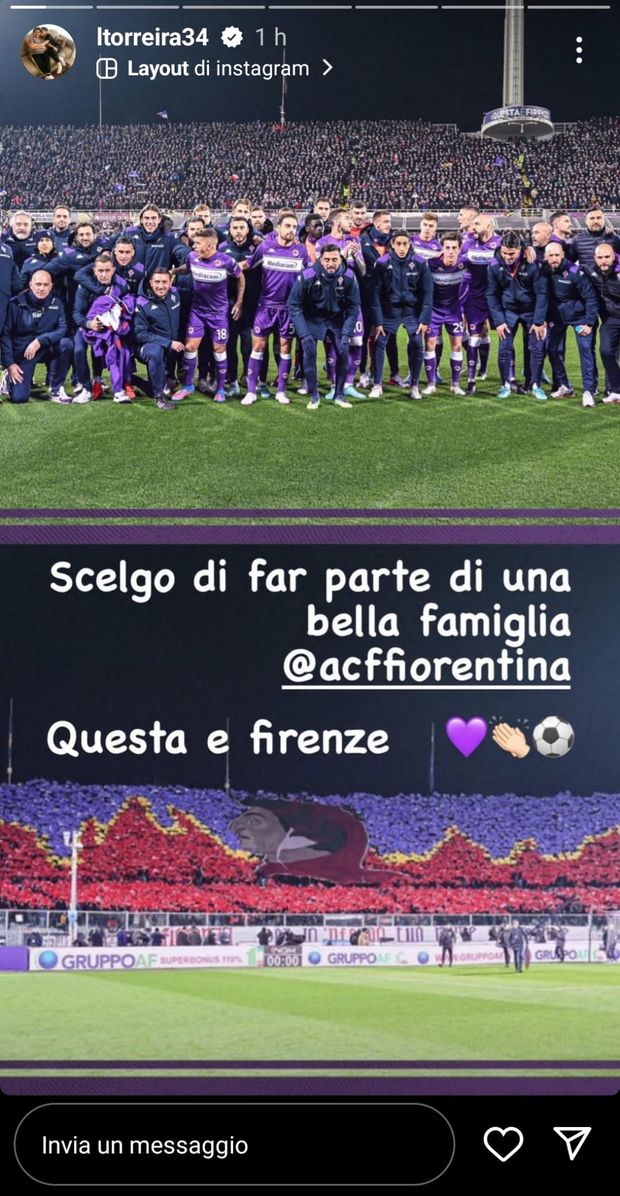 FOTO – Torreira sposa Firenze: “Scelgo di far parte della famiglia Viola”- immagine 2