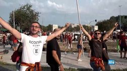 Roma-Shakhtar Donetsk, l’entusiasmo dei tifosi giallorossi | VIDEO