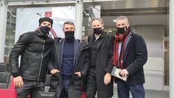 Milan-Fiorentina, Baresi con Massaro, Ibrahimovic e Maldini (Foto)