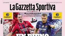 Prima Pagina, La Gazzetta dello Sport: “Un pieno di derby”