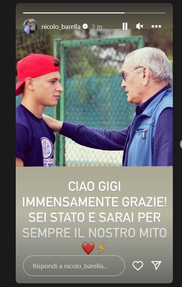 Barella saluta Gigi Riva: “Immensamente grazie, nostro idolo per sempre”- immagine 3