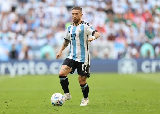 LUSAIL CITY, QATAR - NOVEMBER 22: Alejandro Gomez of Argentina during the FIFA World Cup Qatar 2022 Group C match between Argentina and Saudi Arabia at Lusail Stadium on November 22, 2022 in Lusail City, Qatar. (Photo by Catherine Ivill/Getty Images) Argentina