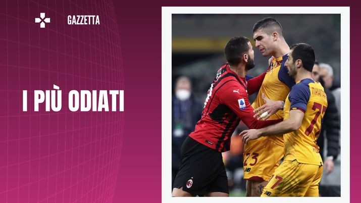 Theo Hernandez e Mancini, difensori di Milan e Roma