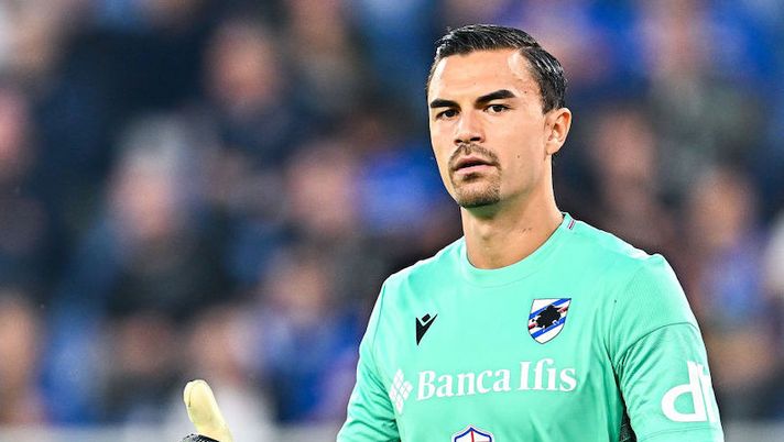 GENOA, ITALY - OCTOBER 17: Emil Audero of Sampdoria reacts during the Serie A match between UC Sampdoria and AS Roma at Stadio Luigi Ferraris on October 17, 2022 in Genoa, Italy. (Photo by Simone Arveda/Getty Images) NEWS – Audero, i tempi! Di Maria, Chiesa, Pogba, Pellegrini, Lozano, Lautaro, Orsolini… - immagine 1