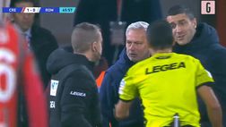 VIDEO Cremonese-Roma 2-1: Mourinho litiga con Serra e viene espulso. Le immagini
