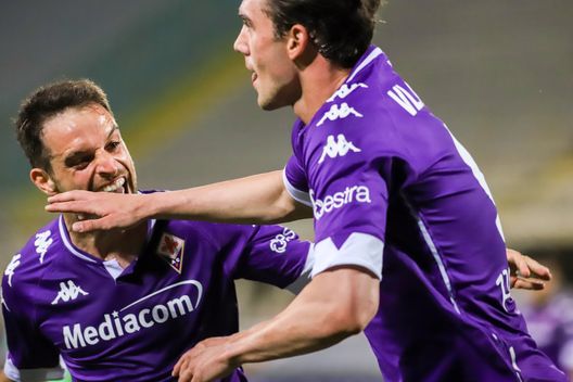  GERMOGLI PH: 8 MAGGIO 2021 FIRENZE STADIO ARTEMIO FRANCHI SERIE A FIORENTINA VS LAZIO NELLA FOTO ESULTANZA GOL VLAHOVIC 