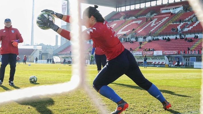 Instagram, Rachele Baldi durante un riscaldamento pre-partita Instagram, Rachele Baldi durante un riscaldamento pre-partita