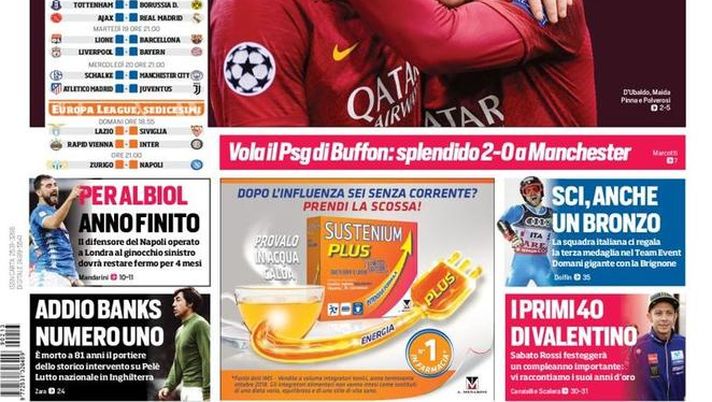 Prima Pagina, Corriere dello Sport: “Una favola. Juve, bond per la cassa. Inter, prove di disgelo…”  Prima Pagina, Corriere dello Sport: “Una favola. Juve, bond per la cassa. Inter, prove di disgelo…”
