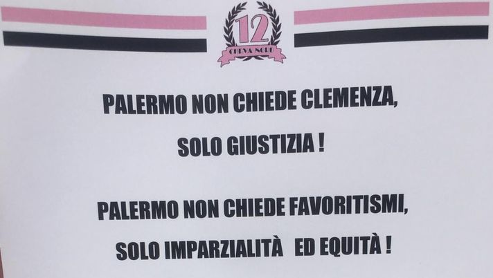 Palermo in Serie C, la contestazione della Curva Nord 12 a Roma: “Non chiediamo clemenza, solo giustizia!” 
