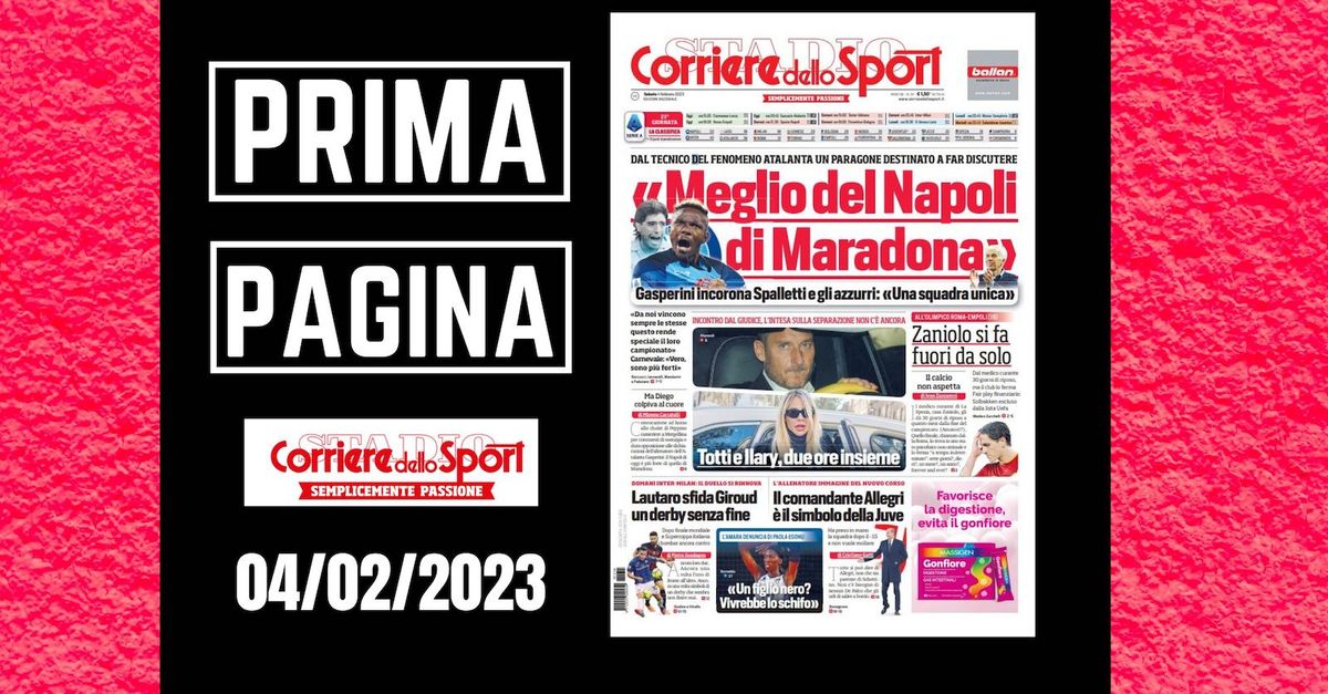 Prima pagina Corriere dello Sport: “Meglio del Napoli di Maradona”