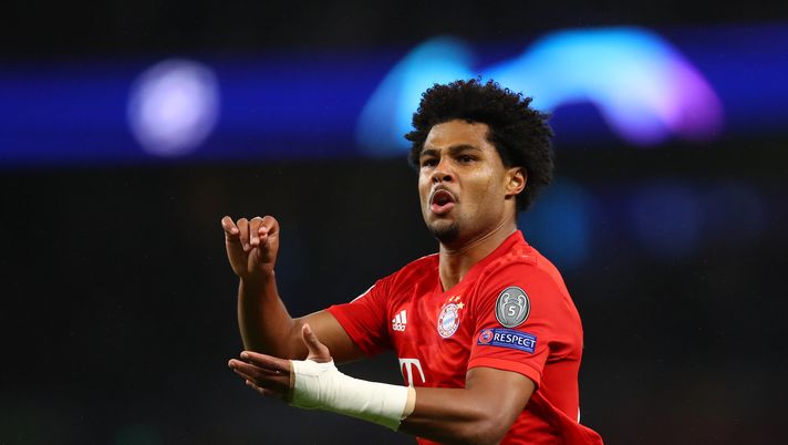 LONDON, ENGLAND - OCTOBER 01: Serge Gnabry of FC Bayern Munich celebrates after scoring his team's third goal during the UEFA Champions League group B match between Tottenham Hotspur and Bayern Muenchen at Tottenham Hotspur Stadium on October 01, 2019 in London, United Kingdom. (Photo by Julian Finney/Getty Images) LONDON, ENGLAND - OCTOBER 01: Serge Gnabry of FC Bayern Munich celebrates after scoring his team's third goal during the UEFA Champions League group B match between Tottenham Hotspur and Bayern Muenchen at Tottenham Hotspur Stadium on October 01, 2019 in London, United Kingdom. (Photo by Julian Finney/Getty Images)