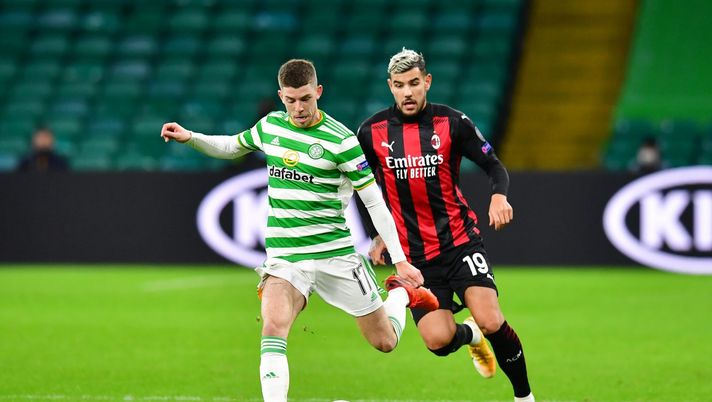 Theo Hernández (difensore AC Milan) durante Celtic-Milan 1-3 (Europa League 2020-2021 | AC Milan News (Getty Images) 