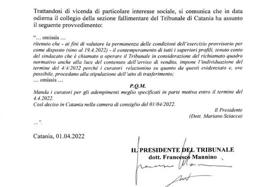 Catania, la mossa del Tribunale: convocati i curatori e messa una scadenza- immagine 2