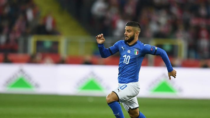 CHORZOW, POLAND - OCTOBER 14:  Lorenzo Insigne of Italy in action during the UEFA Nations League A group three match between Poland and Italy at Silesian Stadium on October 14, 2018 in Chorzow, Poland.  (Photo by Claudio Villa/Getty Images) 