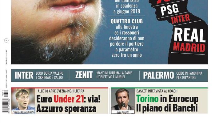 Prima Pagina, Tuttosport: “Palermo, Oddo in panchina per ripartire. Gigio rompe col Milan, chi offre di più?”  Prima Pagina, Tuttosport: “Palermo, Oddo in panchina per ripartire. Gigio rompe col Milan, chi offre di più?”