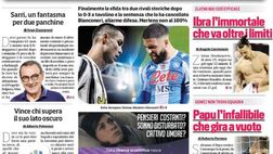 Prima Pagina, Corriere dello Sport: “Juve-Napoli, la resa dei conti! Lo Spezia batte la Roma, è caos”
