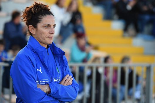 GRADISCA D'ISONZO, ITALY - APRIL 27: Head Coach of Italy Patrizia Panico during the the match Italy v England U15 of the Nations Tournamnent on April 27, 2019 in Gradisca d'Isonzo, Italy. (Photo by Pier Marco Tacca/Getty Images) GRADISCA D'ISONZO, ITALY - APRIL 27: Head Coach of Italy Patrizia Panico during the the match Italy v England U15 of the Nations Tournamnent on April 27, 2019 in Gradisca d'Isonzo, Italy. (Photo by Pier Marco Tacca/Getty Images)