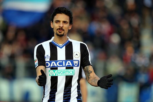  EMPOLI, ITALY - JANUARY 22: Dalbelo Felipe of Udinese Calcio reacts during the Serie A match between Empoli FC and Udinese Calcio at Stadio Carlo Castellani on January 22, 2017 in Empoli, Italy. (Photo by Gabriele Maltinti/Getty Images) 