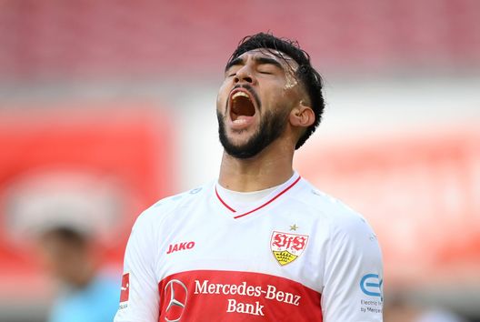 STUTTGART, GERMANY - NOVEMBER 07: Nicolas Gonzalez of VfB Stuttgart reacts during the Bundesliga match between VfB Stuttgart and Eintracht Frankfurt at Mercedes-Benz Arena on November 07, 2020 in Stuttgart, Germany. (Photo by Matthias Hangst/Getty Images) STUTTGART, GERMANY - NOVEMBER 07: Nicolas Gonzalez of VfB Stuttgart reacts during the Bundesliga match between VfB Stuttgart and Eintracht Frankfurt at Mercedes-Benz Arena on November 07, 2020 in Stuttgart, Germany. (Photo by Matthias Hangst/Getty Images)