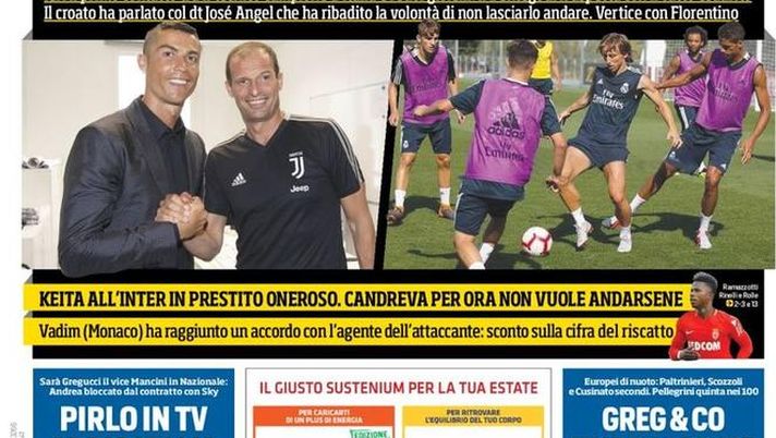 Prima Pagina, Corriere dello Sport: “In &amp; Out? Bestia, che Milan. Pirlo in tv, addio Italia…” 