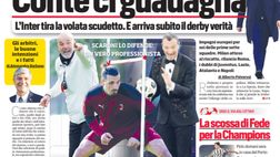 Prima Pagina, Corriere dello Sport: “Conte ci guadagna. Il doppio palco di Ibra”