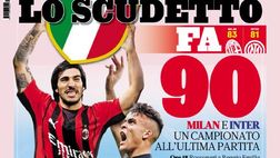 Prima Pagina, La Gazzetta dello Sport: “Lo scudetto fa 90. Milan e Inter…”