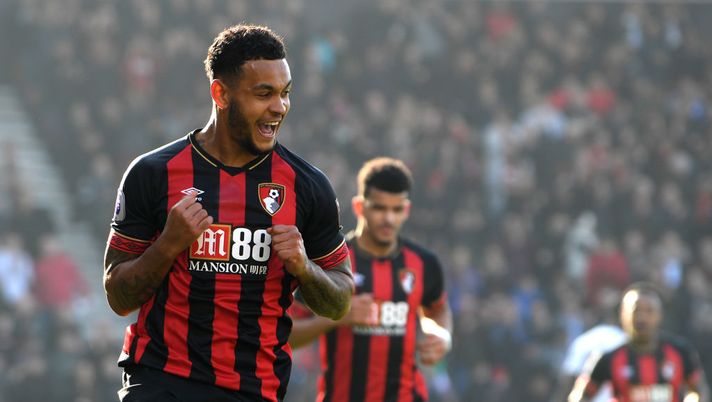 BOURNEMOUTH, ENGLAND - FEBRUARY 23: Joshua King of AFC Bournemouth celebrates after scoring his team's first goal from the penalty spot during the Premier League match between AFC Bournemouth and Wolverhampton Wanderers at Vitality Stadium on February 23, 2019 in Bournemouth, United Kingdom. (Photo by Mike Hewitt/Getty Images) BOURNEMOUTH, ENGLAND - FEBRUARY 23: Joshua King of AFC Bournemouth celebrates after scoring his team's first goal from the penalty spot during the Premier League match between AFC Bournemouth and Wolverhampton Wanderers at Vitality Stadium on February 23, 2019 in Bournemouth, United Kingdom. (Photo by Mike Hewitt/Getty Images)