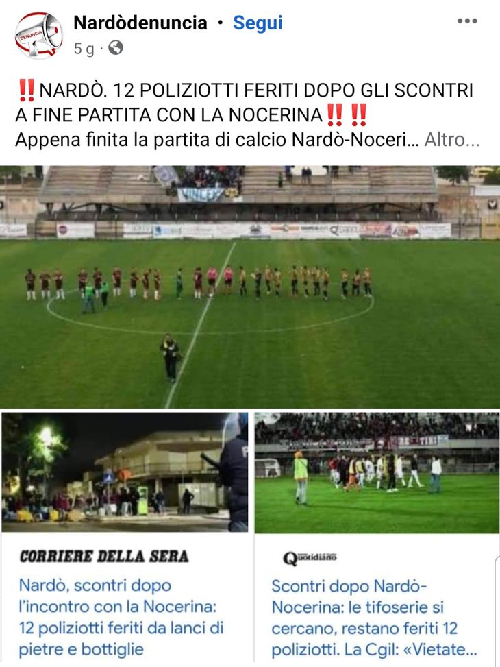 Nardò-Nocerina, arrivano le sanzioni: 2 arresti e 5 Daspo- immagine 2