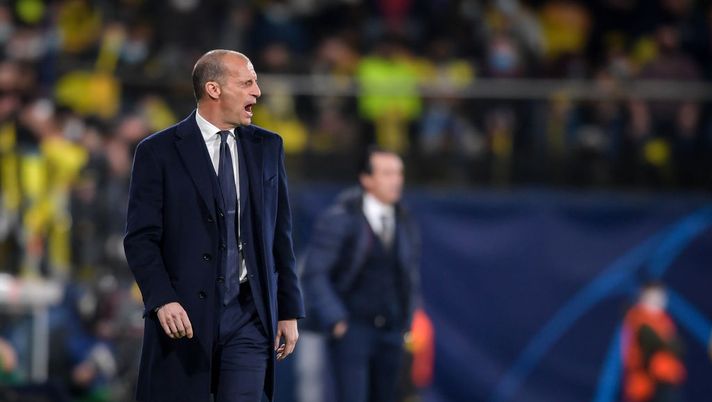 VILLARREAL, SPAIN - FEBRUARY 22: Head coach of Juventus Massimiliano Allegri shouts to his players during the UEFA Champions League Round Of Sixteen Leg One match between Villarreal CF and Juventus at Estadio de la Ceramica on February 22, 2022 in Villarreal, Spain. (Photo by Daniele Badolato - Juventus FC/Juventus FC via Getty Images) VILLARREAL, SPAIN - FEBRUARY 22: Head coach of Juventus Massimiliano Allegri shouts to his players during the UEFA Champions League Round Of Sixteen Leg One match between Villarreal CF and Juventus at Estadio de la Ceramica on February 22, 2022 in Villarreal, Spain. (Photo by Daniele Badolato - Juventus FC/Juventus FC via Getty Images)