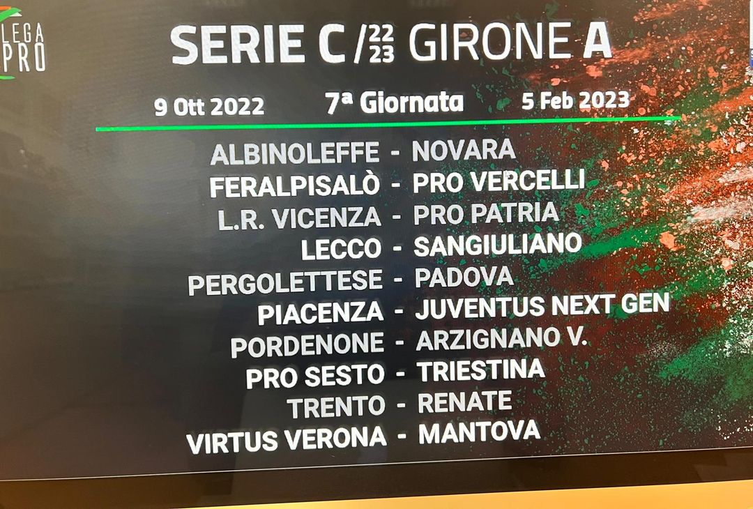 Serie C girone A, 2022/23: il calendario completo - immagine 7