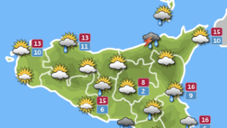 Meteo Palermo, pioggia debole e costante: le previsioni di sabato 19 marzo 2022