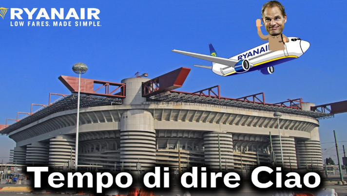 FOTO, De Boer esonerato e Ryanair lo prende in giro: “Tempo di dire ciao”  FOTO, De Boer esonerato e Ryanair lo prende in giro: “Tempo di dire ciao”