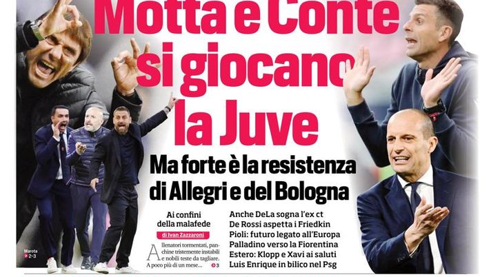 EDICOLA / CdS: Motta e Conte si giocano la Juve. Real-City: pari fantascienza - immagine 1