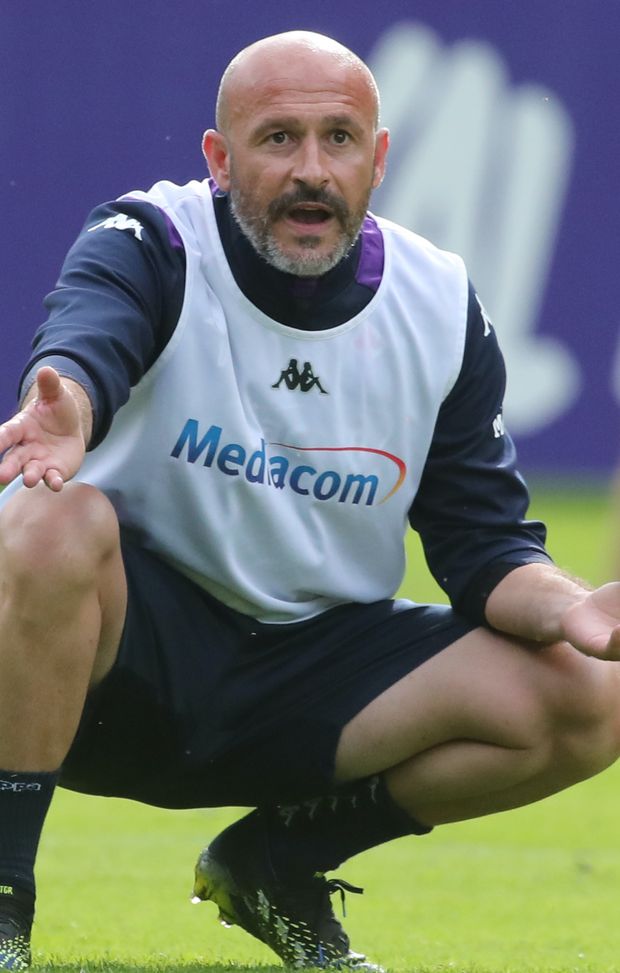  GERMOGLI PH: 19 LUGLIO 2021 MOENA TR RITIRO ESTIVO DELLA FIORENTINA CALCIO ALLENAMENTO POMERIDIANO PARTITINA NELLA FOTO VINCENZO ITALIANO 
