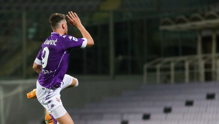 GERMOGLI PH: 2 OTTOBRE 2020 FIRENZE STADIO ARTEMIO FRANCHI SERIE A FIORENTINA VS SAMPDORIA NELLA FOTO ESULTANZA VLAHOVIC 