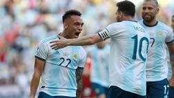 UFFICIALE – Lautaro Martinez gioca da titolare insieme a Messi in Argentina-Brasile