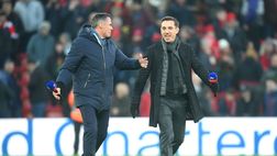 “Vino rosso”: Gary Neville provoca Jamie Carragher in vista del derby Liverpool-Everton