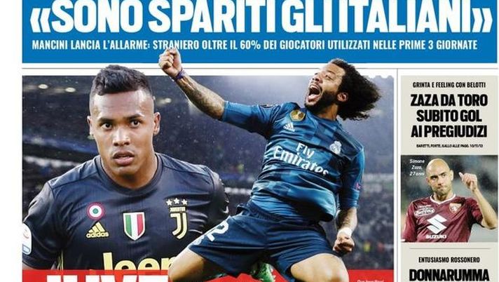 Prima Pagina, Tuttosport: “Juve, che scambio! Mancini lancia l’allarme. Quagliarella e Piatek…”  Prima Pagina, Tuttosport: “Juve, che scambio! Mancini lancia l’allarme. Quagliarella e Piatek…”