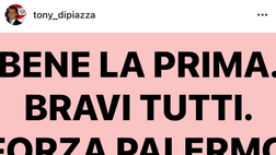 FOTO Palermo, Di Piazza esulta dopo il successo dei rosa: “Buona la prima, bravi tutti”